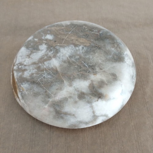 Marble ashtray in light gray beige color like new