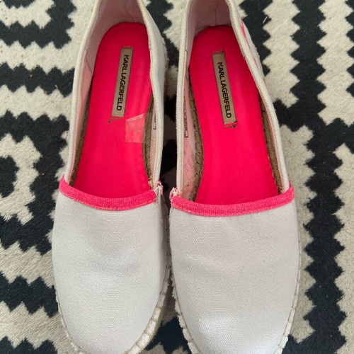 Karl Lagerfeld espadrilles like new, white, size 38