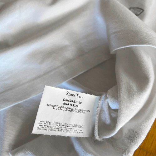 Armani Jeans blouse used, white with gold details, size M