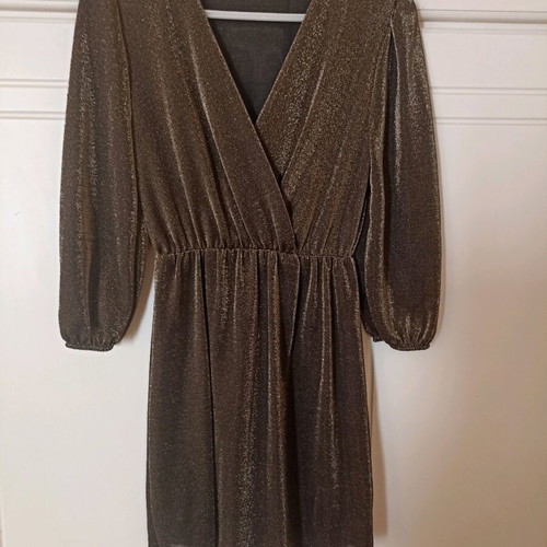 Mini sparkling dress L gold like new