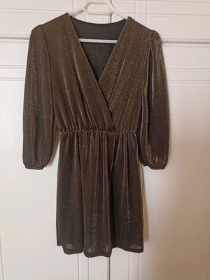 Mini sparkling dress L gold like new
