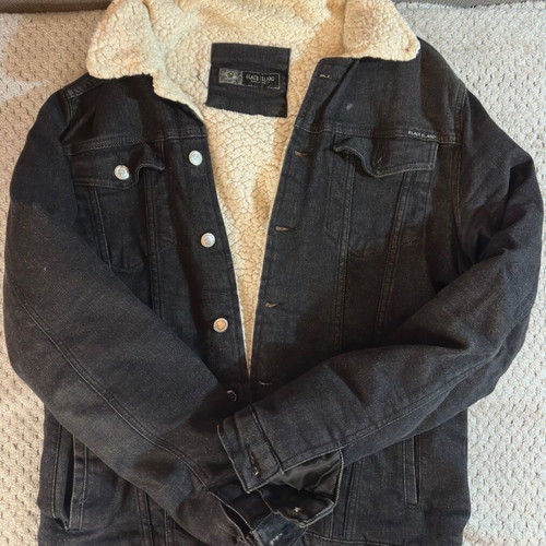 Only & Sons denim jacket with sherpa lining slim used