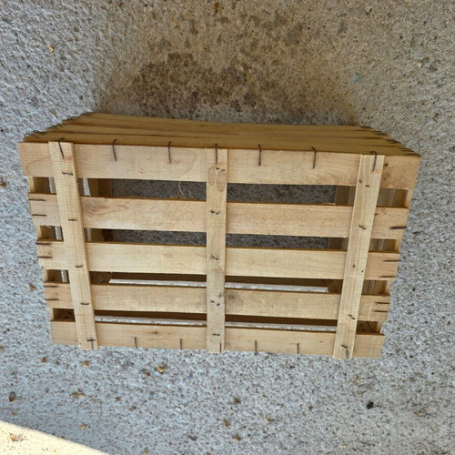 Wooden Fruit Crate new, chestnut wood