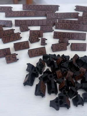 Display price tags used, all together