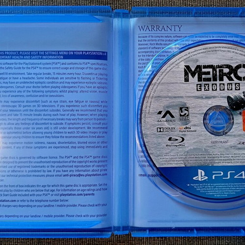 Metro Exodus PS4 used in excellent condition