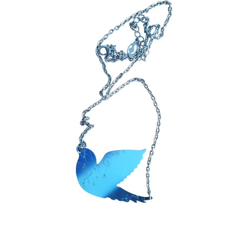 Necklace like new, blue and white