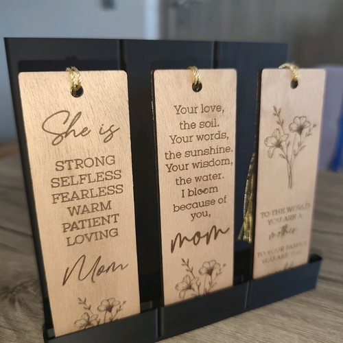 Wood Tales Wooden Bookmarks Set for Mom