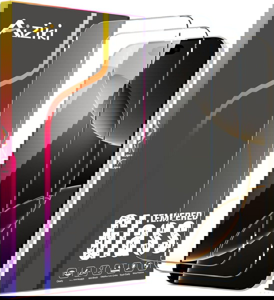 Aiziki 2τμχ Προστατευτικά οθόνης Full Screen για iPhone 16 Pro Max 6.9 Άθραυστη προστασία Top 9H