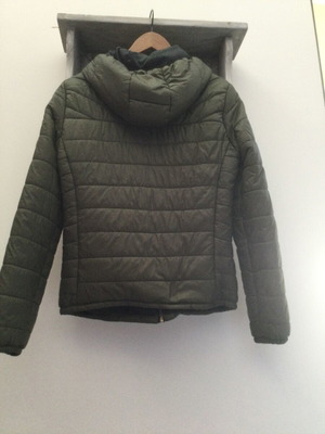 Olive jacket with hood like new