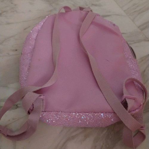 Children's backpack purple with glitter like new