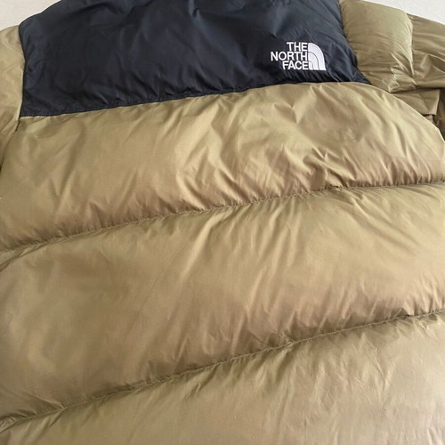 The North Face puffer jacket black and green, medium
