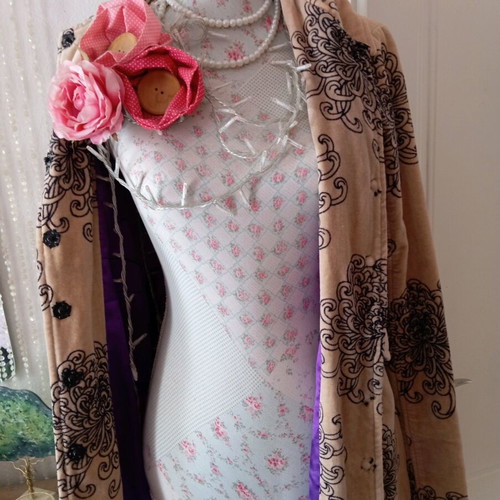 Angel D coat new, brown and purple, size XS/S