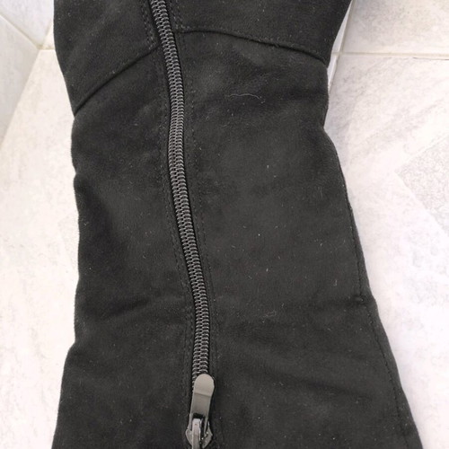 Black Suede Over The Knee Boots Size 38 like new
