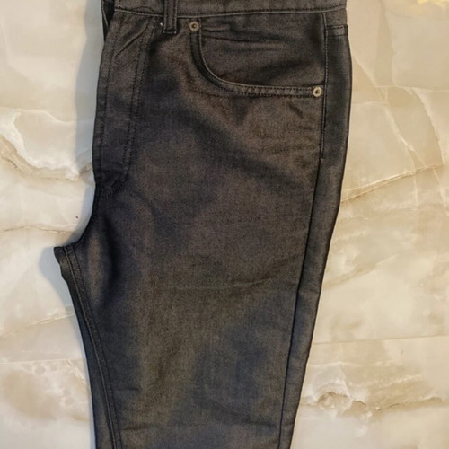 Moschino Jeans men's vintage pants 1990s, size 33, button fly, dark grey black