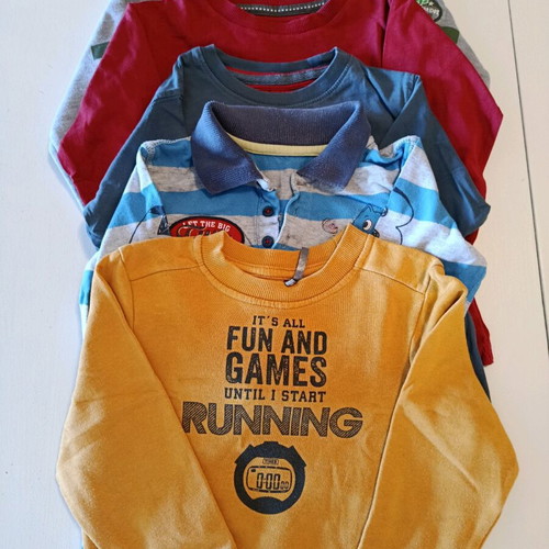 Pack of 5 boys' t-shirts age 3 like new, Orchestra and Spider