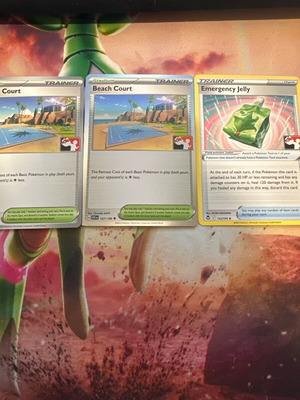 Beach Court holo και 2 non holo κάρτες από prize pack 4 καινούργιο
