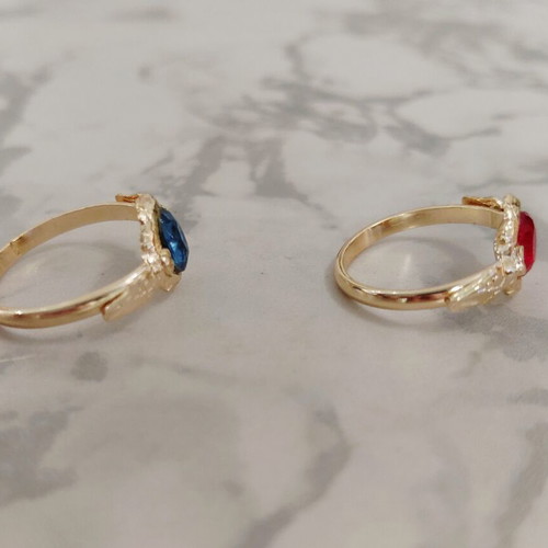 Two vintage women's rings 1960s, aluminum alloy