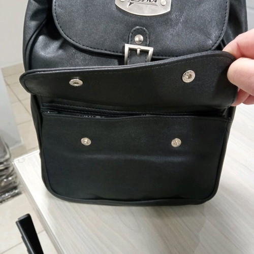 Women's leather backpack new, black color