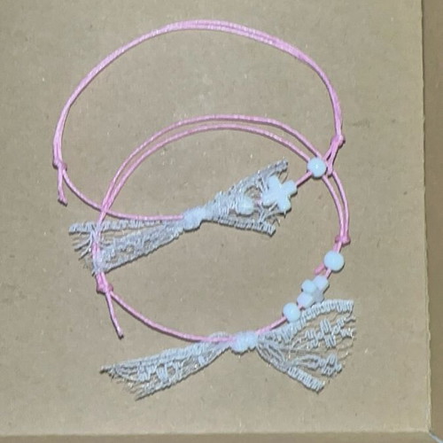 Martyrika new, pack of 25, pink with cross and lace