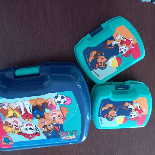 Paw Patrol kids food container set new, 3 pieces