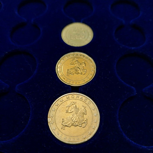 Monaco UNC 2002 coin set, 20c to 2 euro, new