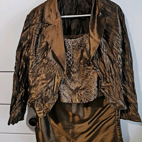 Evening set like new with skirt, bustier, pashmina, jacket, shoes and bag