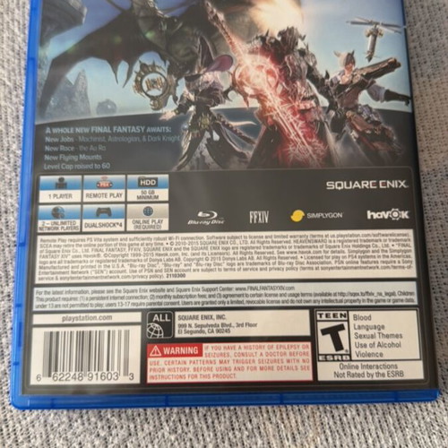 Final Fantasy XIV HeavensWard Collector’s Edition new PS4 US version