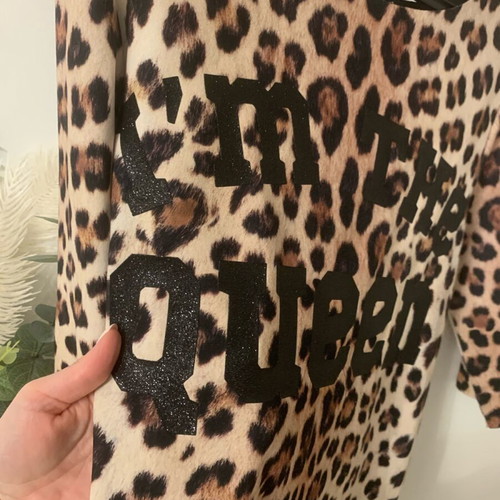 BSB leopard dress like new, white and brown