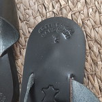 Leather Classic Greek Sandals black size 38 new, handmade