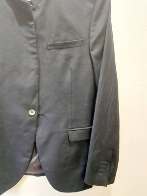 Zara men's jacket used, black, slim fit, maui collar