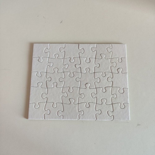 White puzzles for sublimation print on demand, set of 9, new