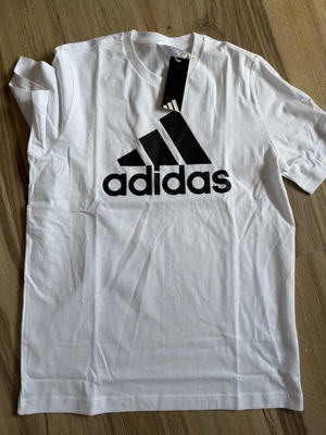 Adidas Big Logo Essentials White T-shirt New M L