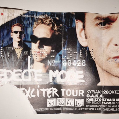 Depeche Mode concert ticket 2001 used