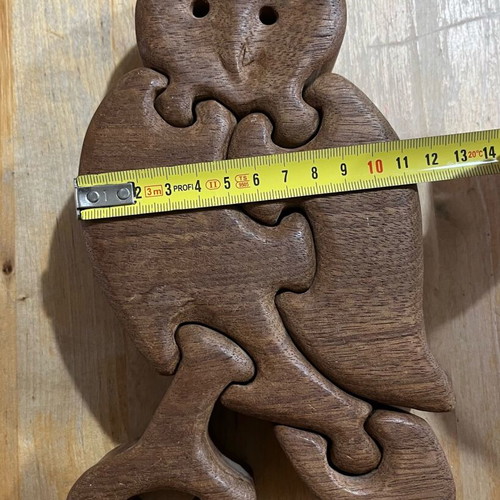 Wooden owl like new, handmade wooden puzzle