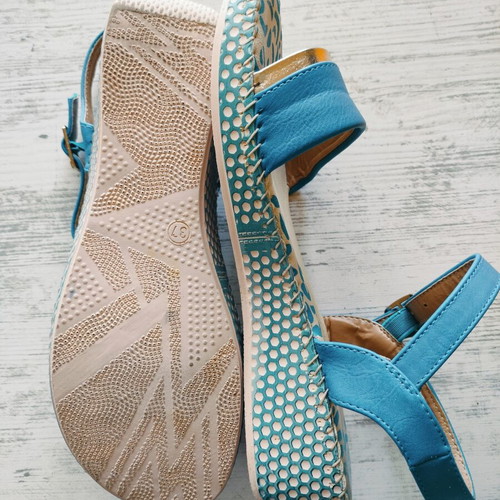 Blue summer sandals new, size 37