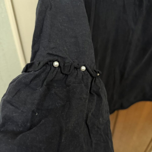 Cotton blouse, black