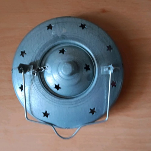 Lantern made of cotton fabric and metal new with star patterns