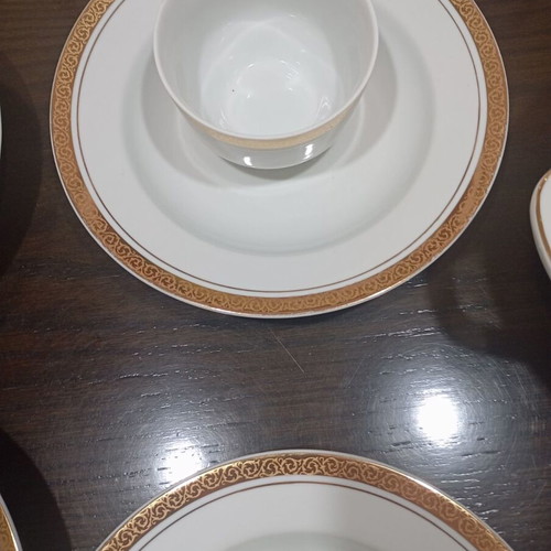 Complete 46-Piece Bulgarian Porcelain Dinner and Coffee Serving Set like new