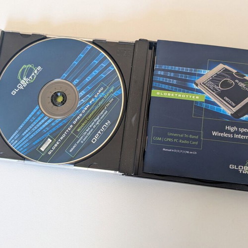 Option Globetrotter GT1400 PCMCIA card used, complete package