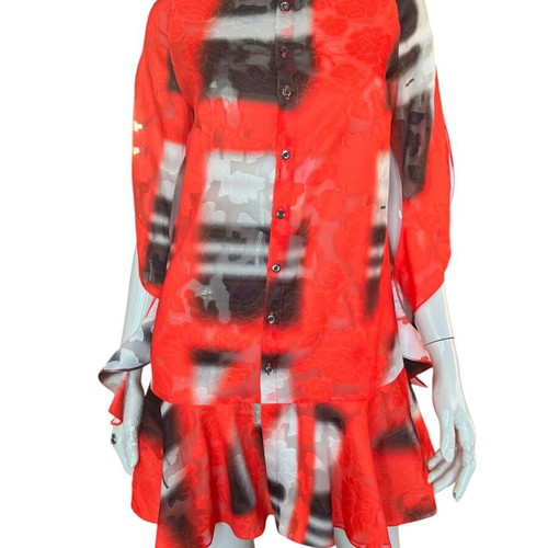Dsquared2 red shirt style women's dress used, size IT40 XS