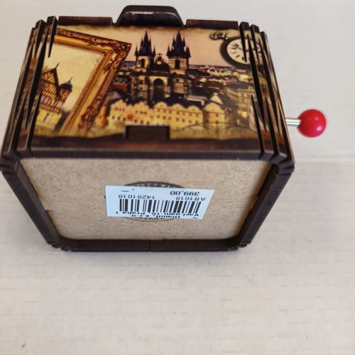 Musical Decoration Happy Birthday from Prague new, wooden