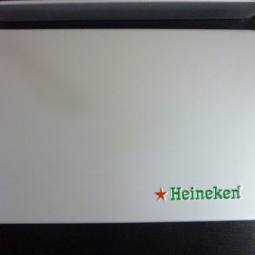 Heineken collectible playing cards with chips in metal box new