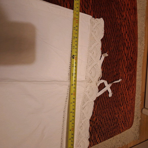 Pillowcases with handmade lace like new, set of 2 pieces