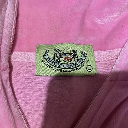 Juicy Couture Pink Velour Track Jacket used, Y2K vintage style