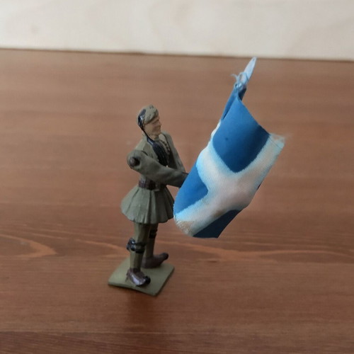 Pal Evzones Flag Bearer Military Figure like new, 1950s