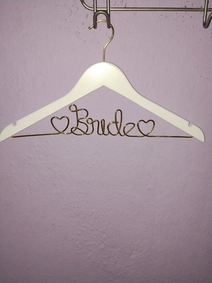 Wooden hanger bride white like new