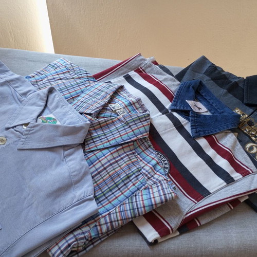 Set of 4 long-sleeve shirts for boys, sizes 104-110, ages 3-4