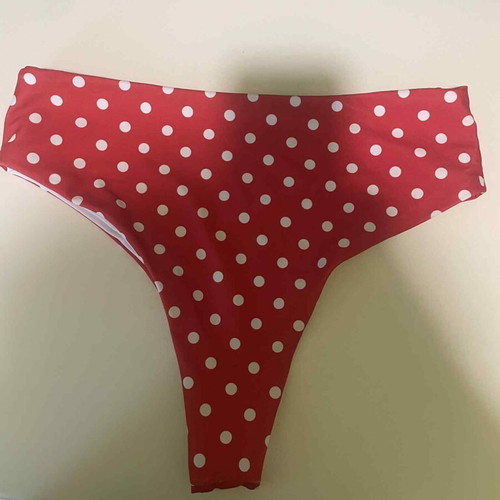 Red polka dot bikini new, size Medium