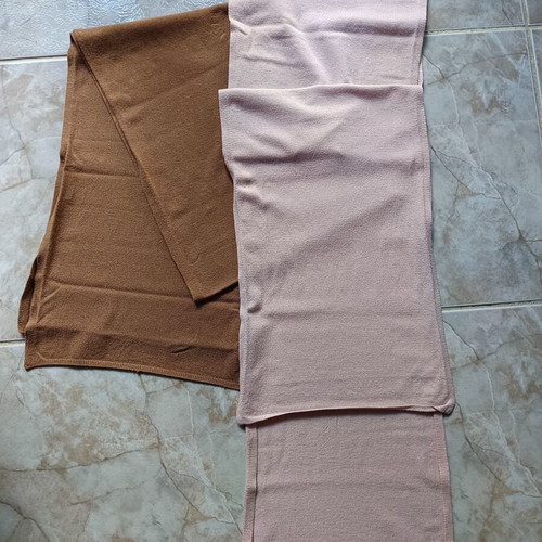 Scarves new, pack of 2, brown and pink, 1.95×38 cm