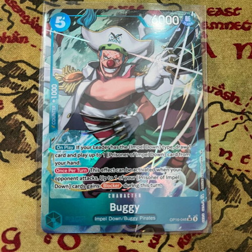 Buggy Super Rare Parallel OP16-048 SR One Piece TCG card